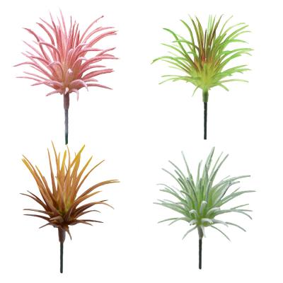 China Eco-friendly Simulation Mini Succulent Grass Artificial Microscopic Glass Air Plants Greenhouse Decoration for sale