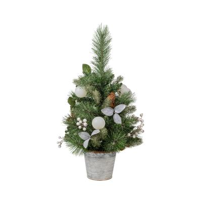 China Co-Arts Realistic Mini Pine Easy Potted Christmas Tree with Christmas Decor for Gift for sale