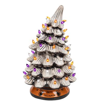 China Wholesale Art Gray Ceramic Christmas Tree With Table Light from Christamas Decoration Co-arts for sale