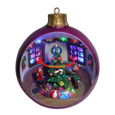 China Lit, animated and musical indoor Christmas ball for sale