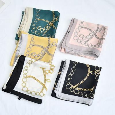 China Custom Square Satin Square Tending Silk Scarf New Designers Direct Silk Scarf for sale