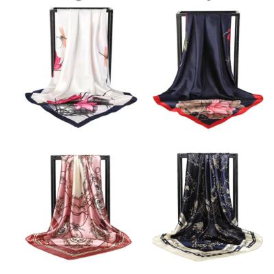 China Wholesale Custom Silk Scarf Luxury Silk Women's Hair Scarfs Women's Fashion Feel Fashion Feel Satin Ladies Hair Silk Scarf for sale