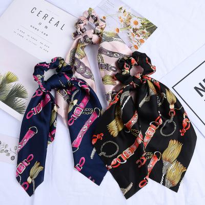 China Fashion Rubber Hair Scrunchies Elastic Hair Band Women Girls Ponytail Holder Headband Ties Hair Accessories for sale