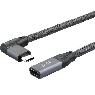 China Video Game Player ULT-Unite Right Angle Type C USB 3.1 Male to USB-C Female Extension Cable à venda