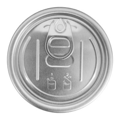 China Non Spill Aluminum 73mm Open End D300 Easy Open Lid For Dry Food Cans for sale