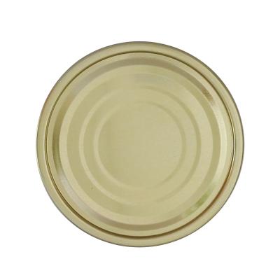 China Non-refillable gold lacquer aluminum ends for metal cans or paper cans for sale