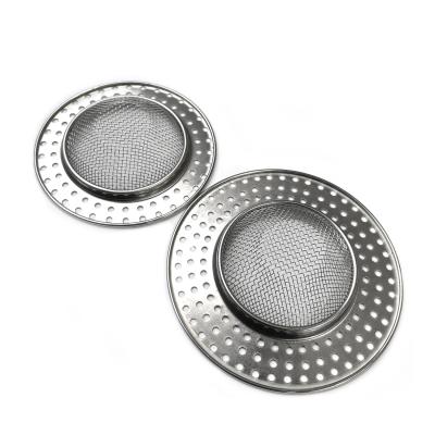 China Apartment 304/201 Stainless Steel Stopper Floor Drain Covers Sink Strainer Strainer For Kitchen Sink Strainer Drain for sale