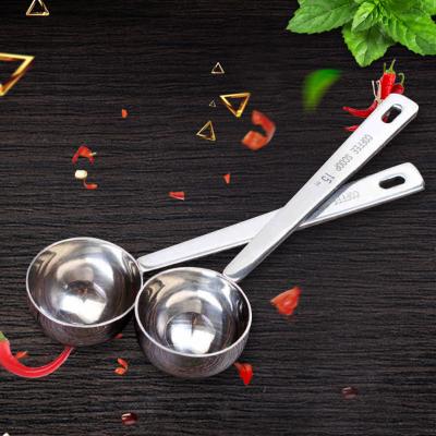 China Measuring Scoop 15ml 30ml Stainless Steel Coffee Measuring Scoop Long Handled Tablespoon Spoon Viable for sale