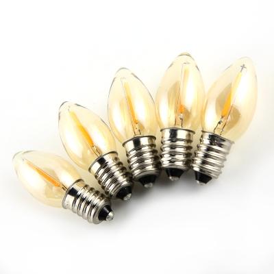 China DGC C7 E14 DGC C7 E14 Xmas Papaya Candle Style Light Bulb Gold Amber Led String Lights Holiday Decoration Light Led Clear Bulb for sale