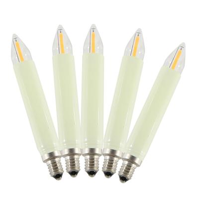 China Christmas Light T15 Led Vertical Clear Filament Bulb Light Bulb LED Filament Candle Decoration Lighting Indoor Outdoor Lamps for sale