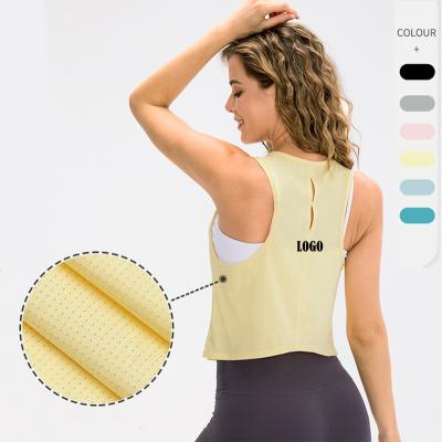 China QUICK DRY Women Wholesale Yoga Wear Gym Sports Hollow Back Sleeveless Tank Top for sale