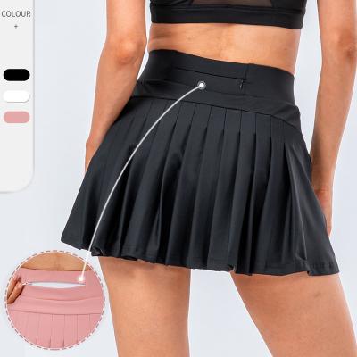 China Wholesale Breathable 2 In 1 Pleated Sport Clothing Plus Size Active Wear Womens Skirts for sale