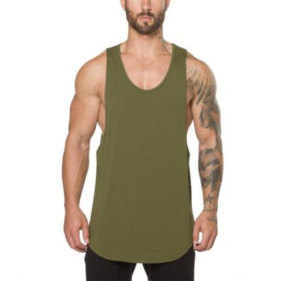 China Custom Athletic Wortkout Men's Logo Sports Shaping QUICK DRY Sleeveless Tank Top for sale