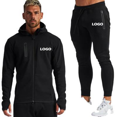 China 2 Pieces RTS QUICK DRY QUICK DRY Mens Tracksuit Windproof Hoodie And Fitness Training Jogger Set For Men for sale