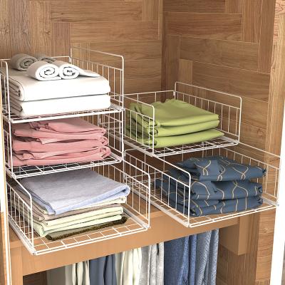 China Contemporary Custom Type Stackable Clothing Storage Rack Clothes Storage Basket Drawer Towels And Blankets Organizer for sale