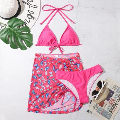 China X11292C Breathable Fashionable Sexy Tie Dyed Swimsuit Women 2 Piece Swimsuit Sets Strappy Bikini Skirt Bikini Swimwear 2021 Beach Wear for sale