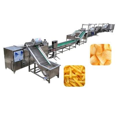 China Vegetable processing plant 200kg/hour Automatic Potato Crisp Chips Processing Line Fried French Fries Processing line for sale