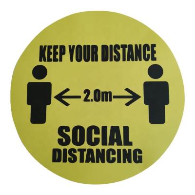 China Decorative Distance Markers Removable Sticker 6ft Floor Decals For Social Distancing Sticker for sale