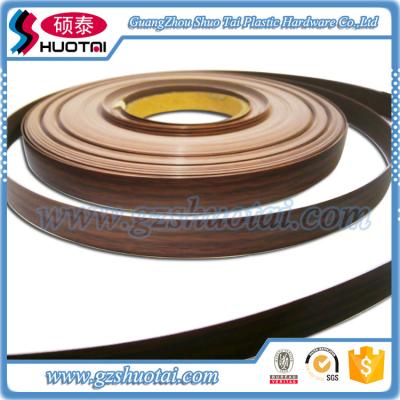 China It can match well with high quality wood board factory grain extrusion snap on furniture flexible plastic edge trim for sale