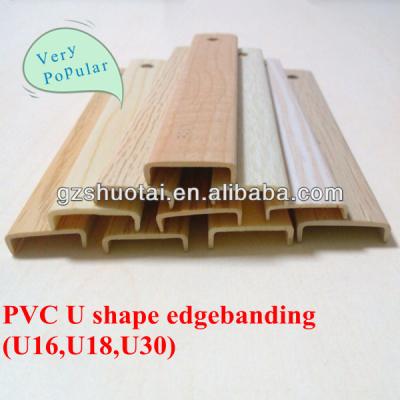 China Dark PVC U Shape Edging , Plastic U Profile U16 for sale