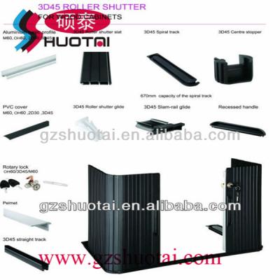 China Widely using in cabinet PVC roller shutter door, plastic tambour shutter door for sale