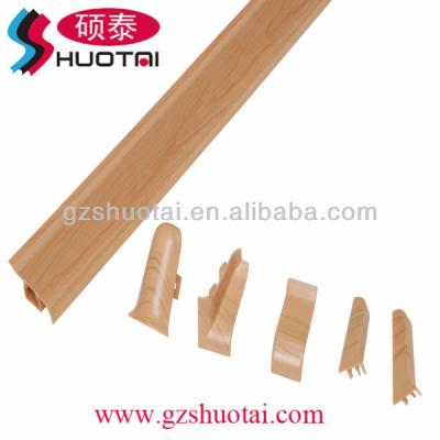 China soft rubber skirting board, F53 pvc skirting board for sale