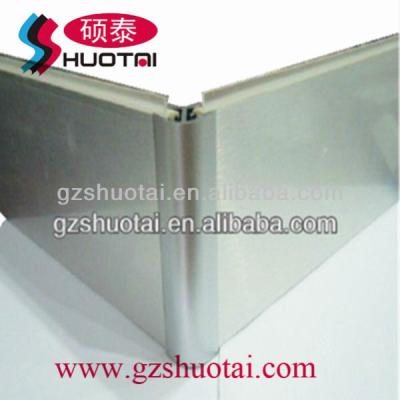 China 100mm pvc skirting board, pvc kitchen aluminum plinth, sideboard skirting board M100 for sale