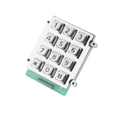 China 12 Key Vandalproof IP65 Backlit Numeric Keypad Zinc Alloy Matrix For Dark Environment for sale