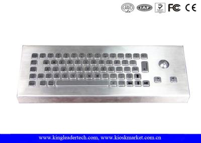 China Teclado de ordenador industrial de la prenda impermeable de la prueba del polvo con el Trackball del acero inoxidable en venta