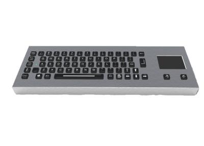 China Teclado de escritorio industrial de acero inoxidable de 64 llaves con el contraluz del panel táctil en venta