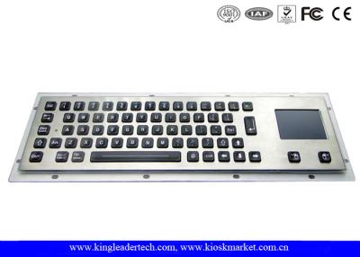 China Panel Mount Illuminated Metal Keyboard With 65 Backlight Keys And Integrated Touchpad for sale