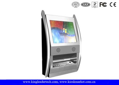 China TFT LCD Display Fashionable Wall Mount Kiosk Wth Rugged Metal Keyboard for sale