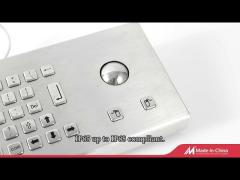 Desktop Metal Keyboard with Optical Trackball