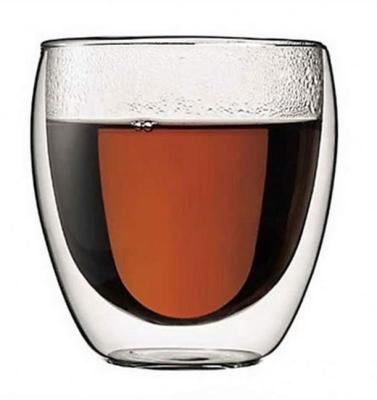 China Medium Clear Glass 12-Ounce Mug Double Wall Sports Glass for sale