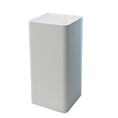 China Modern White or Matte Color Stone Resin Pedestal High Bathroom Basin with More Design for sale