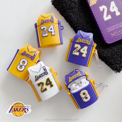 China 2020 New Shockproof Signature Lakers No 24 No 8Jersey Silicone Cases For Airpods Kobe Case Protection For Airpodspro Case for sale