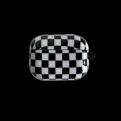 China Shockproof TPU+IMD Black and White Checkered Classic Art Fits Airpods for Airpods pro for sale