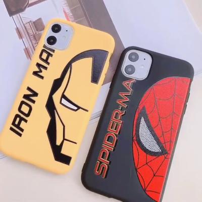 China Fanshion 2020 fashion wholesale custom cool anime phone case for iphone 11 pro xs xr max7 8 plus spider man iron man cell phone covers for sale