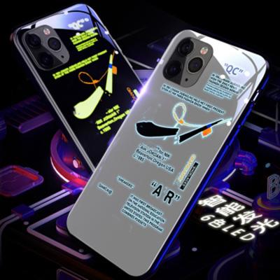 China The latest shockproof technology that will shine on the incoming calls glass case is suitable for iPhone12 13Promax 13 xsmax 11pro xr for sale