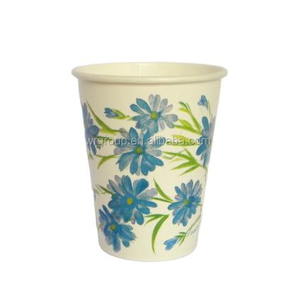 China Disposable and colorful paper beverage cup for cold drinking for sale