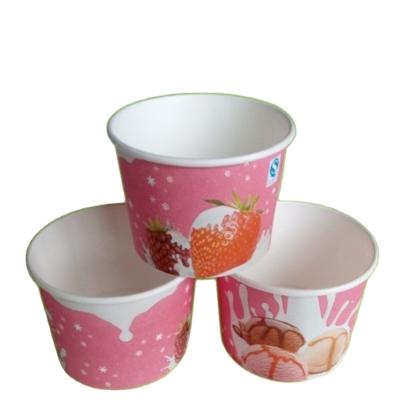 China Disposable Biodegradable Paper Disposable Ice Cream Container 4oz Ice Cream Cup 16oz Custom Packaging Disposable Ice Cream Paper Cup 3oz for sale