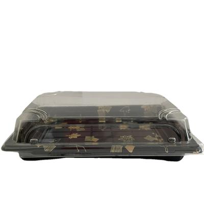 China Disposable Sushi Box Convenient Color Print To Go Plastic Food Container With Lid for sale