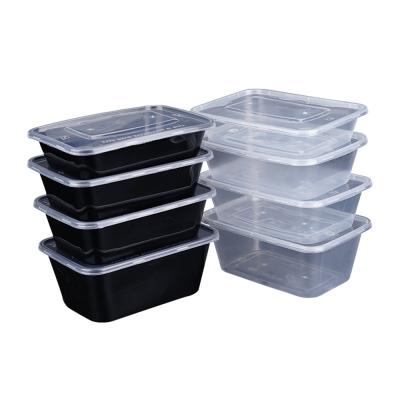 China Food Grade PP PS Material Disposable Lunch Box Food Container Packaging Plastic Box With Lid for sale