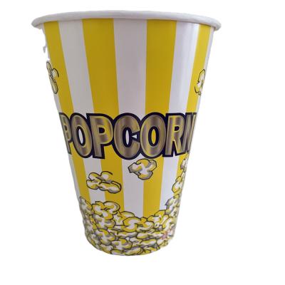 China Custom Printied Popcorn Cup Disposable Bucket Tubs Disposable Food Grade for sale