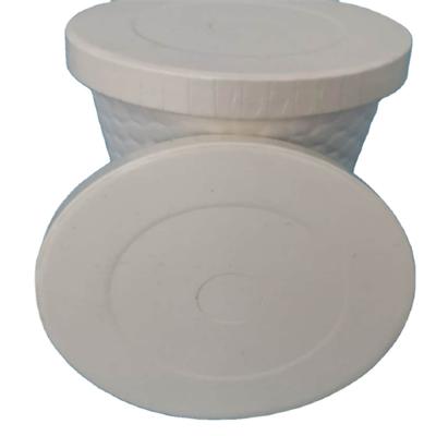 China 16oz Disposable Hot White Soup Paper Cup White With Paper Lid And Food Paper Material Use for sale