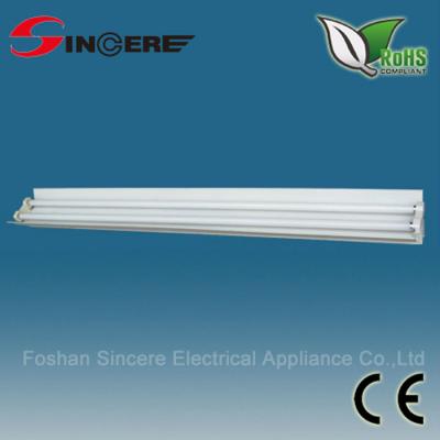 China T8 Fixture 2*18W Metal Base Fluorescent Light Fittings 4ft Double Tube 1800mm Fluorescent Light Fittings for sale