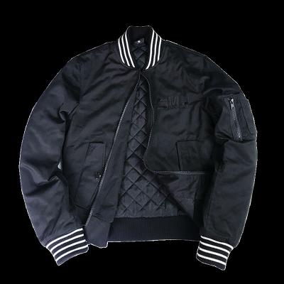 China Cotton-Padded Plus Size High Quality Twill Zip Up Varsity Bomber Jacket for sale