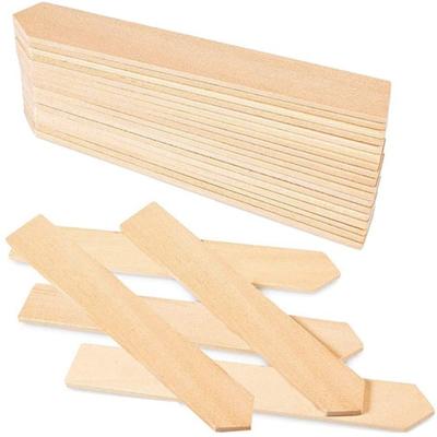 China 50PCS Garden Label Wooden Environmental Natural Plant Identification Markers Bamboo Empty Plant Labels for sale