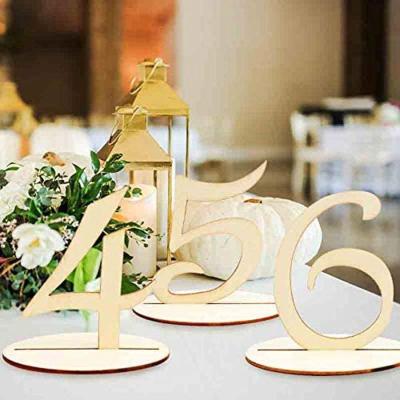 China Rustic Wedding Wooden Table Numbers Signs Europe Factory 1-30 Wedding Engagement Numbers Sign for sale