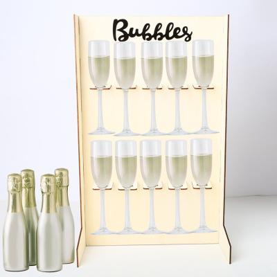 China Europe wooden wedding supplies, birthday party decorations, champagne glass display rack ornaments for sale